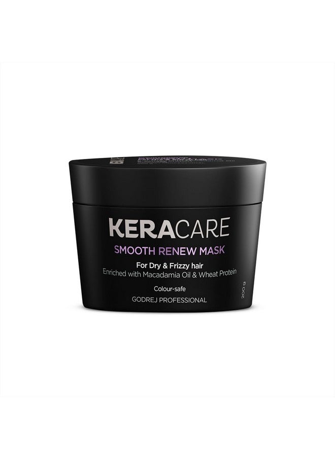 Fresh Keracare Smooth Renew Mask (200G) | Manages Dryness And Frizz | Enriched With Macadamia Oil & Hydrolyzed Wheat Protein,1 Count