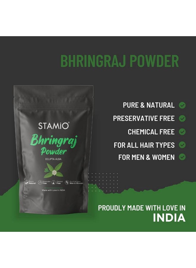 Bhringraj Powder 250 Gm For Hair Care, Pack, Mask, Diy | Pure Natural Eclipta Alba | Sun Dried False Daisy | Karisalankanni | Gunta Galagaraku | In Pouch 8.82 Oz