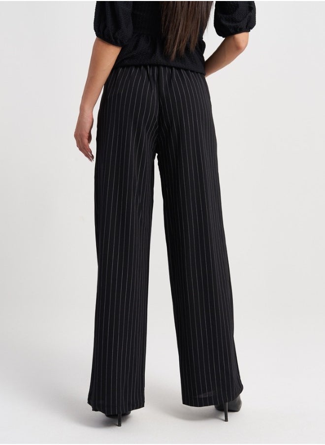 Black Pinstripe Set