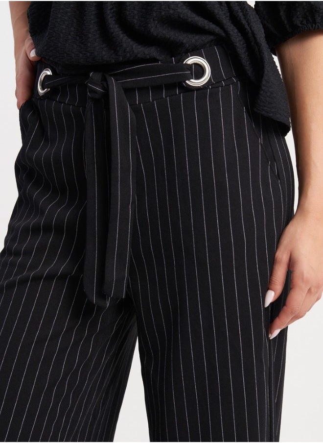 Black Pinstripe Set