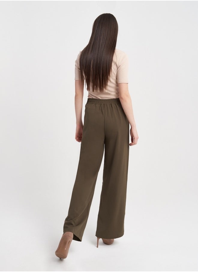 Khaki Belted Trousers