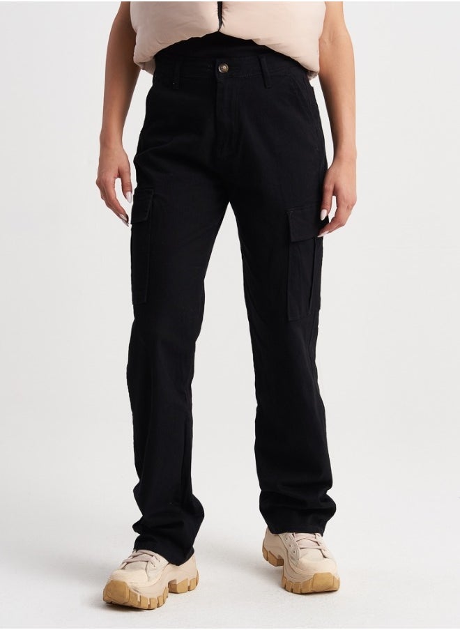 Black Utility Cargo Pants