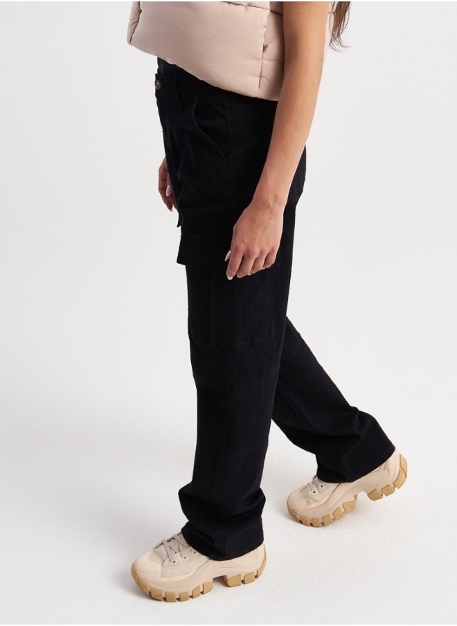 Black Utility Cargo Pants