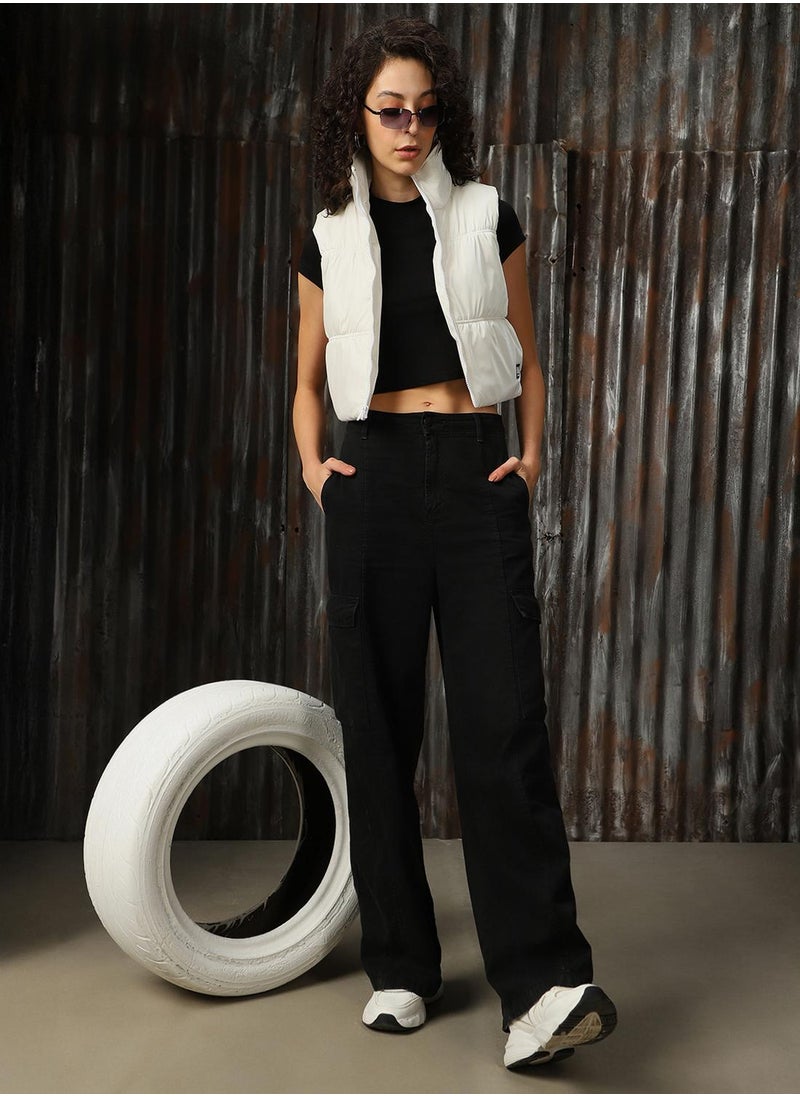 Women's Wine 100% Polyester Solid Regular Fit Jacket