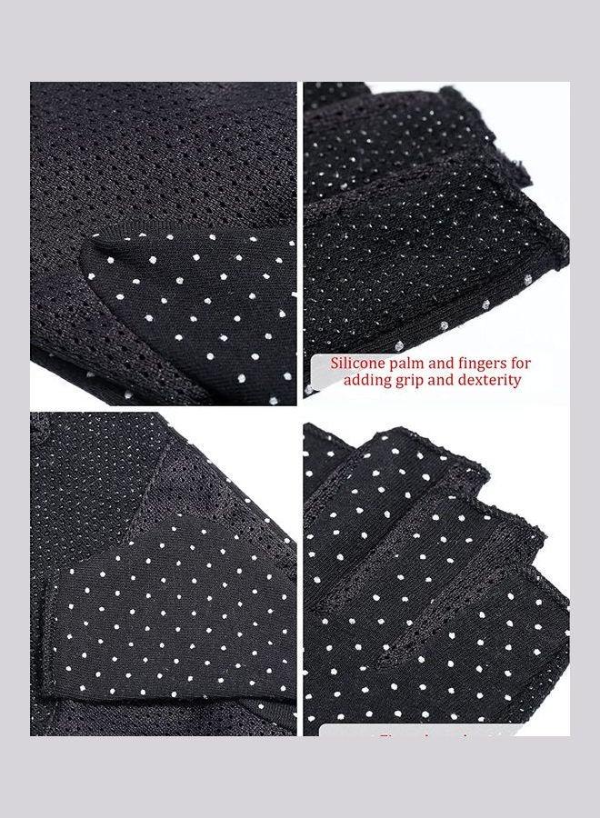 Pair Of Casual Printed Gloves Black