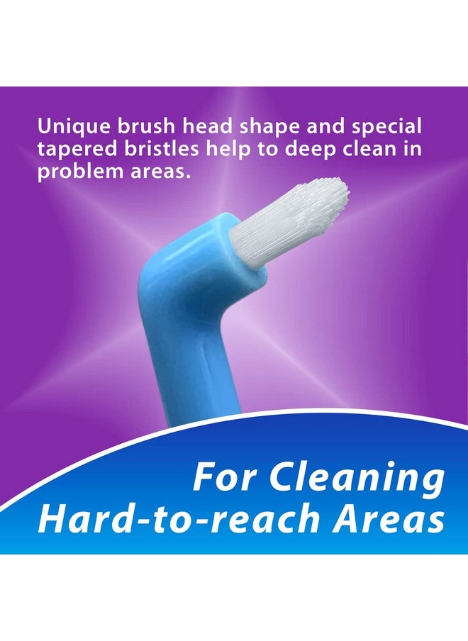 Manual End Tuft Brush, Cleans Difficult Areas Such As Around Crowns, Bridges, Implants And Wider Gaps Between Teeth (Pack Of 3)