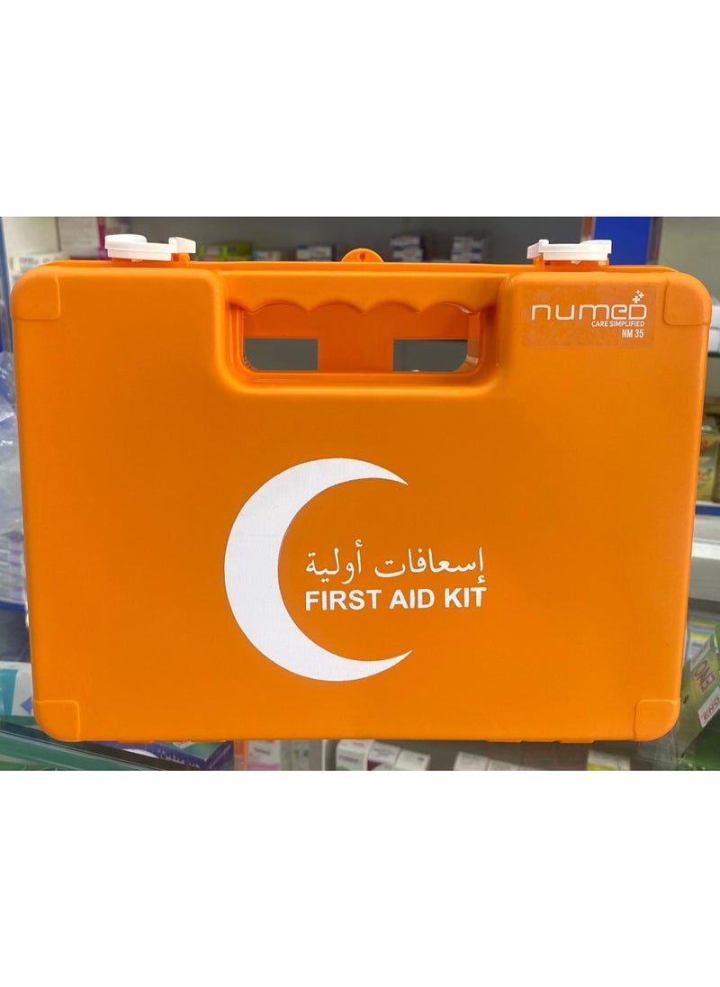 FIRST AID BOX ORANGE with MEDICINE