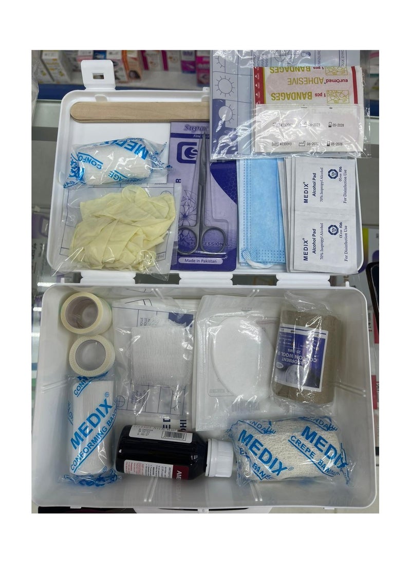 FIRST AID BOX MEDIUM with MEDICINE