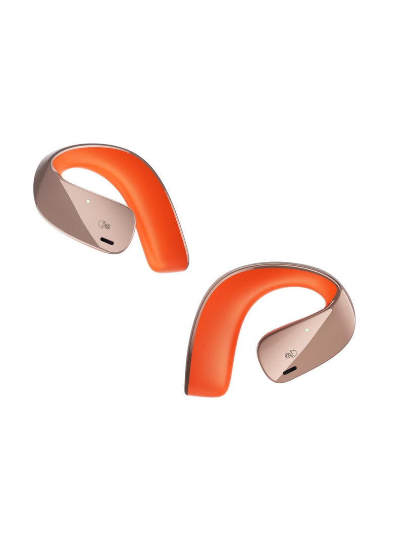 Black Shark Earphone T20 Earphone With Open Ear Wireless Earbuds Design, 35 Hours Long Battery Life, Strong 5.3 Bluetooth Connectivity, IPX67 Water Resistance and Comfortable and Lightweight - Gold