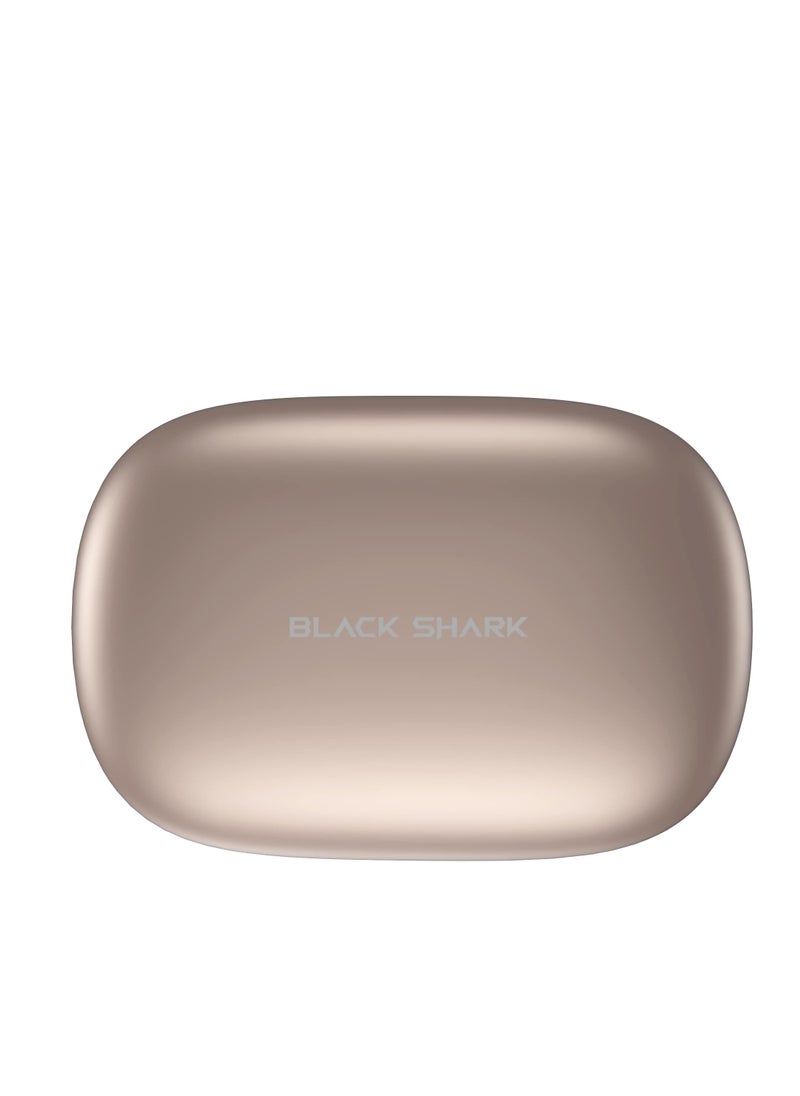 Black Shark Earphone T20 Earphone With Open Ear Wireless Earbuds Design, 35 Hours Long Battery Life, Strong 5.3 Bluetooth Connectivity, IPX67 Water Resistance and Comfortable and Lightweight - Gold