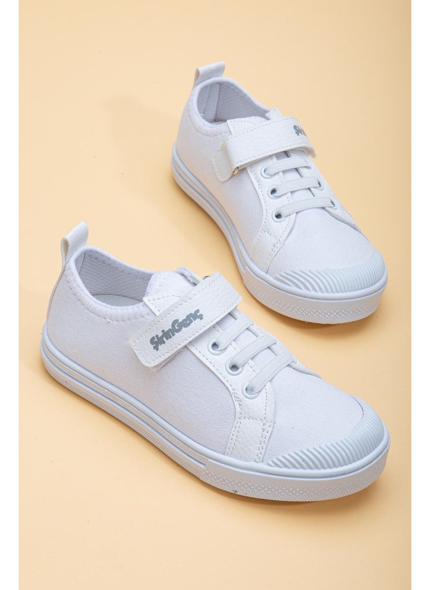 Slices Shoes Şirinbebe Şiringenç Linen White Boys Ilkadım Baby Kids Shoes