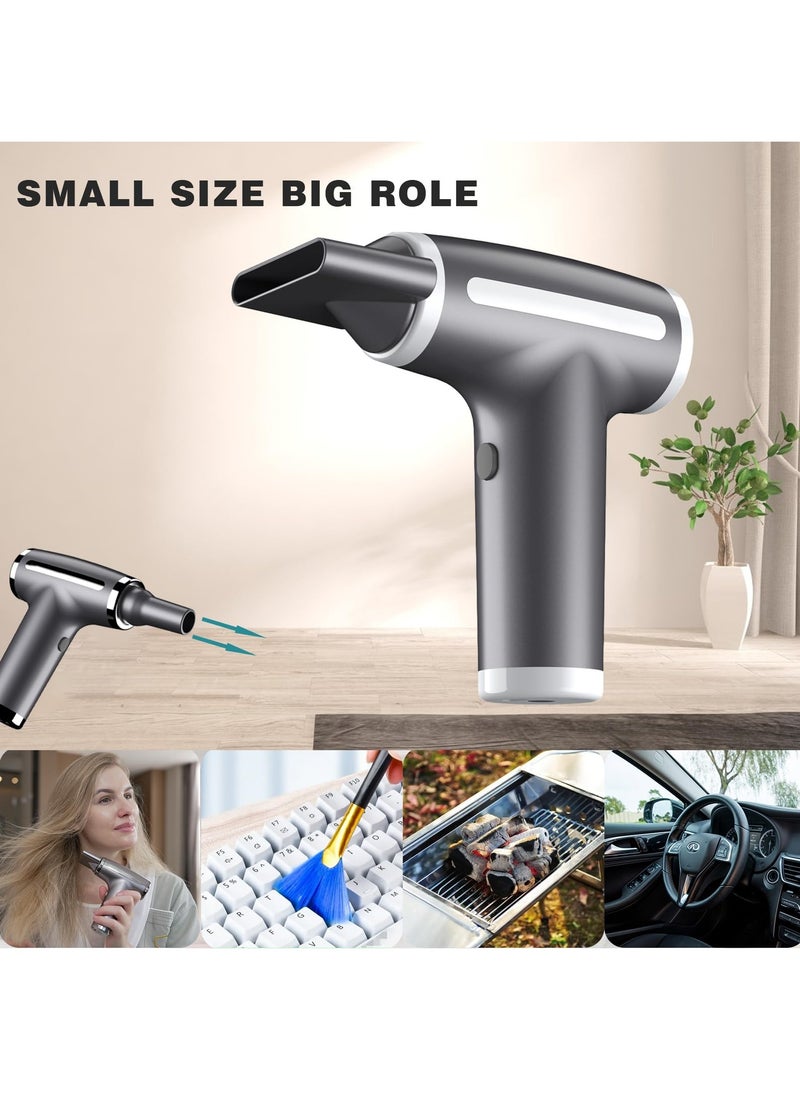 Turbine Engine Fan, Portable Rechargeable Wireless Blow Dryer, USB Rechargeable Hair Dryer, 4 Levels Wind Speed Adjustment, Wireless Hair Dryer for Home/Travel Hair Care Dryer