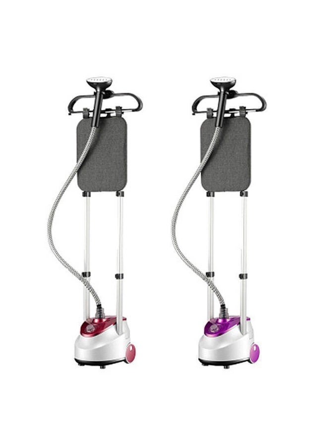 Standing Garment Steamer For Clothes,1.3Ltr Water Tank For Continuous Steaming, Aluminum Pole, Coat Hanger, Steamer For Wrinkles And Creases 1.3 L 1950 W GSM 6010 Purple/Black