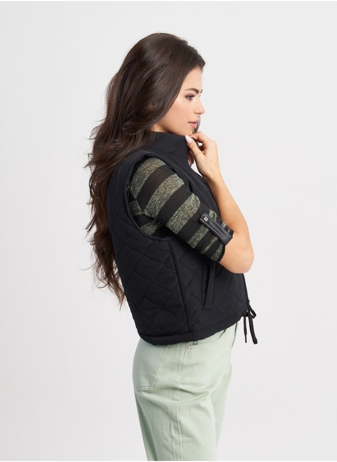 Black Quilted Vest