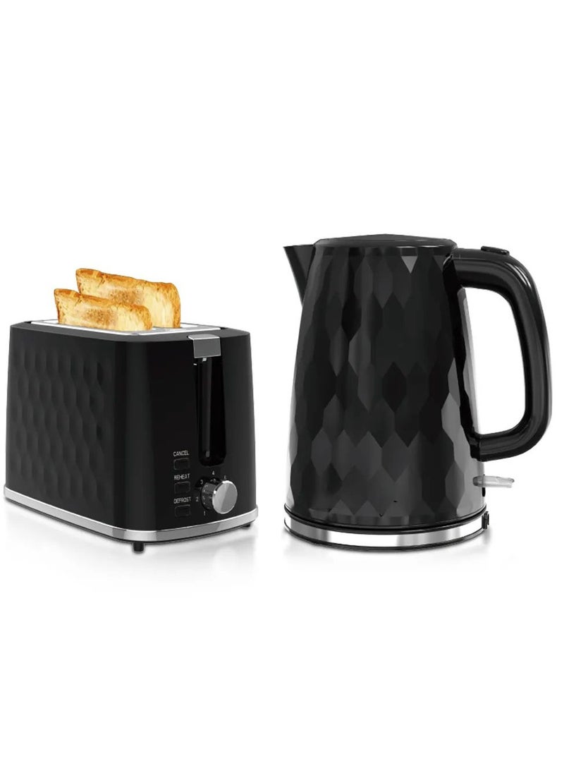 3-in-1 Breakfast Station – Automatic Electric Kettle, 2-Slice Bread Toaster, and Bread Machine for Quick and Easy Breakfast Preparation