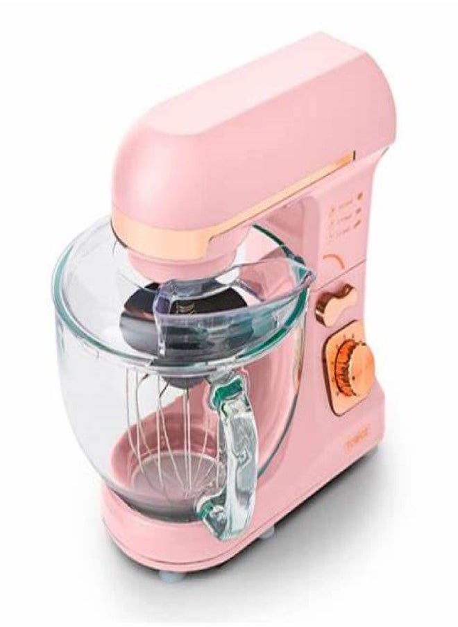 Tower T12033RG 3-in-1 5L Stand Mixer with 6 Speeds and Pulse Setting, 1000W, Pink