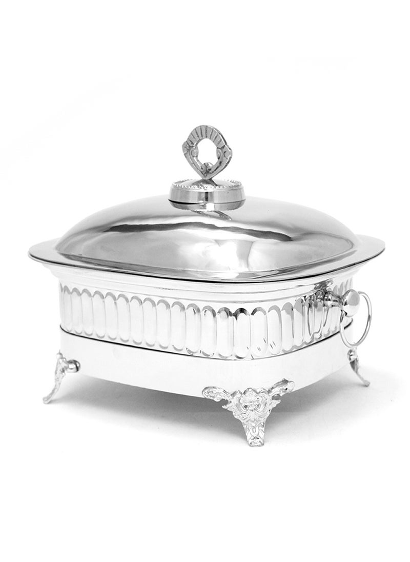 Stainless Steel Chafing Dish with Steel Lid  Buffet Warmer for Parties 2L