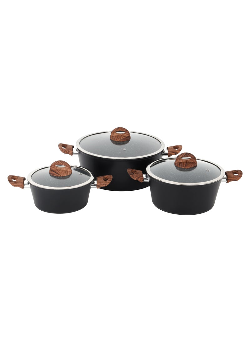 Chef Master 10 Piece Non stick Cookware Set With 5 Layer Granite