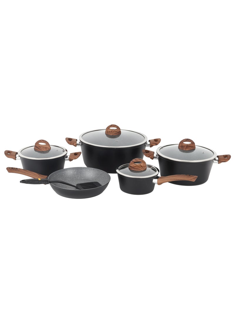 Chef Master 10 Piece Non stick Cookware Set With 5 Layer Granite
