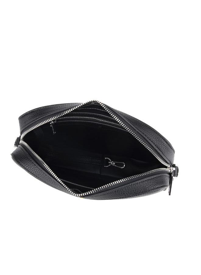 Maze Crossbody Bag in Black Made from 1.5 Bamboo Stems (with Silver Hardware)