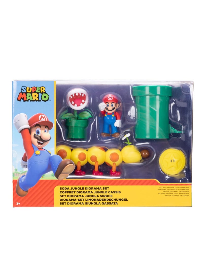 Super Mario Soda Jungle Diorama Set