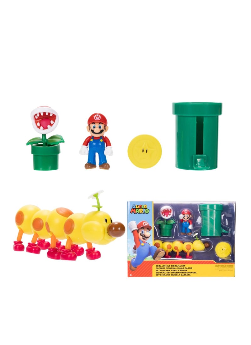 Super Mario Soda Jungle Diorama Set