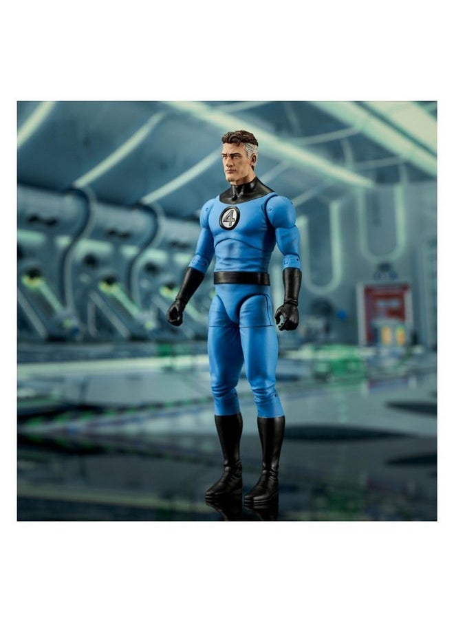 Mr. Fantastic Select Action Figure With 16 Points Of Articulation, Interchangeable Hands, And Stretched Parts