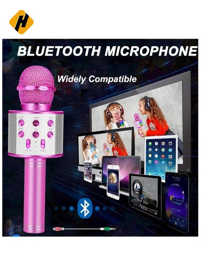 Bluetooth Karaoke Microphone Wireless,Portable Singing Microphone for Kids Adults,Karaoke Machine for Kids Toys,Birthday Gifts Ideas for 3 4 5 6 7 8 9 10 11 12 Year Old