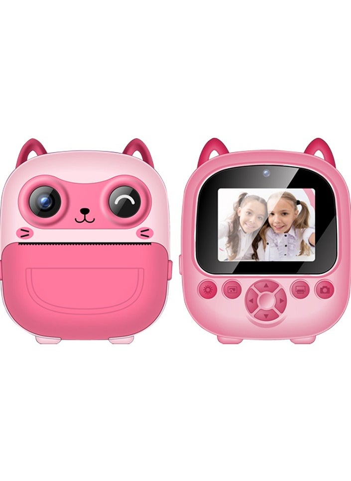 Kids Digital Camera with Thermal Printer | 2.4-Inch Screen | 1080P Dual Cameras for Photos & Videos | Instant Inkless Printing | Fun Games & Music | Portable Gift for Children