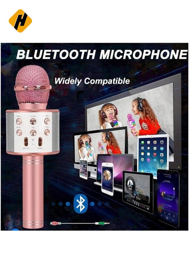 Bluetooth Karaoke Microphone Wireless Portable Singing Microphone for Kids Adults Karaoke Machine for Kids Toys Birthday Gifts Ideas for 3 4 5 6 7 8 9 10 11 12 Year Old