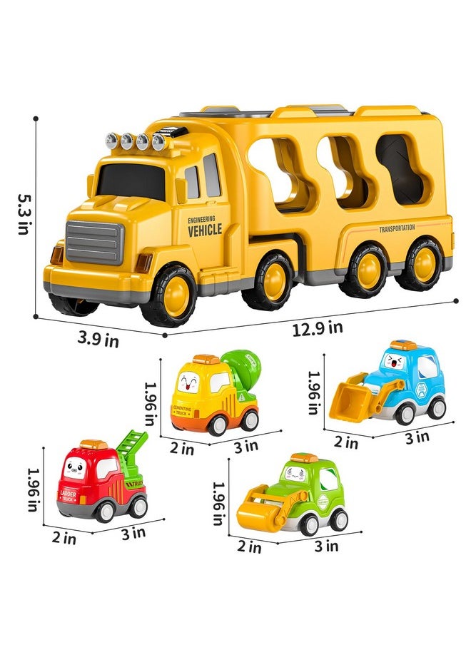 Construction Vehicle For 3 4 5 6 7 8 Years Old Kids - Toy Trucks For Toddler,Boy Toys,Transport Vehicle Carrier Truck,Boy Trucks,Toy Sets,Kids Toys Boys 3-5,Playset Toys,Gift Toys