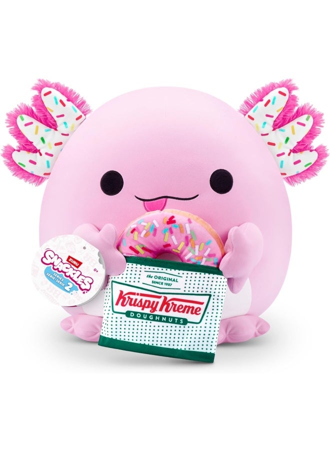 Snackles Series 2 Abbie the Axolotl with Krispy Kreme Plush (40.64 cm)