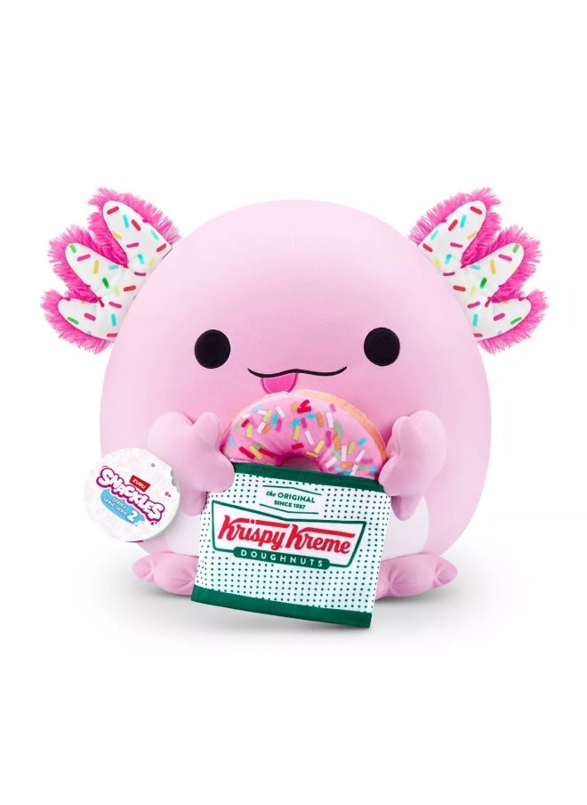 Snackles Series 2 Abbie the Axolotl with Krispy Kreme Plush (35.56 cm)