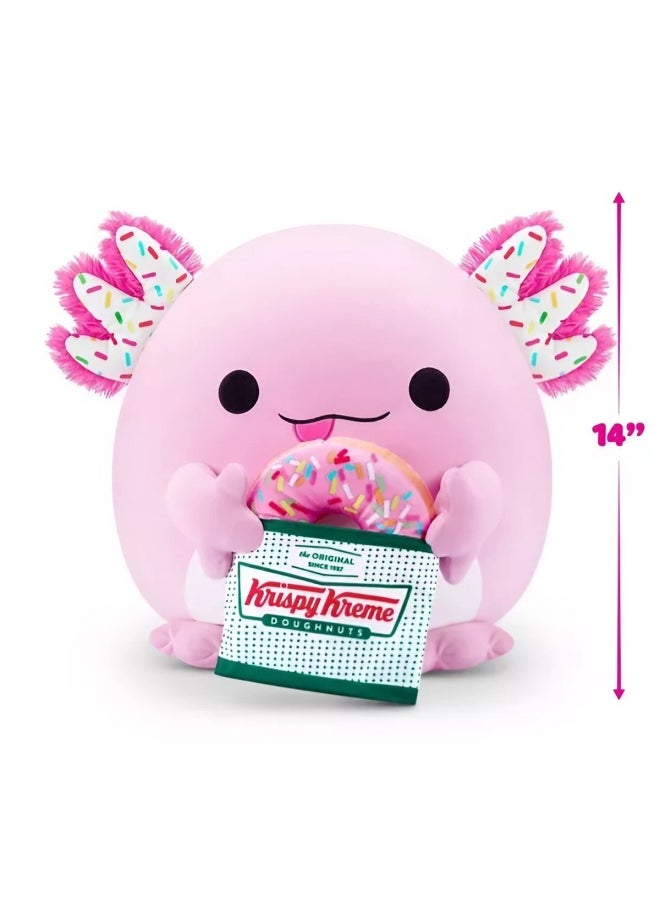 Snackles Series 2 Abbie the Axolotl with Krispy Kreme Plush (35.56 cm)