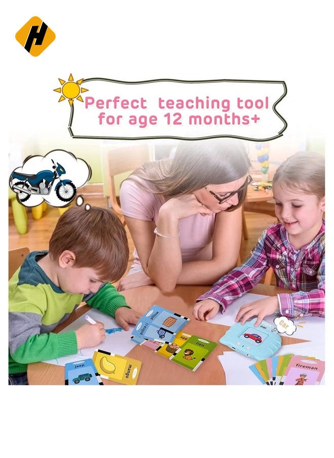 Educational Toys for 2 3 4 Years Old 112 Talking Baby Flash Cards, Learning Resource Electronic Interactive Toys for 2-4 Year Old Boys Girls Toddlers Kids