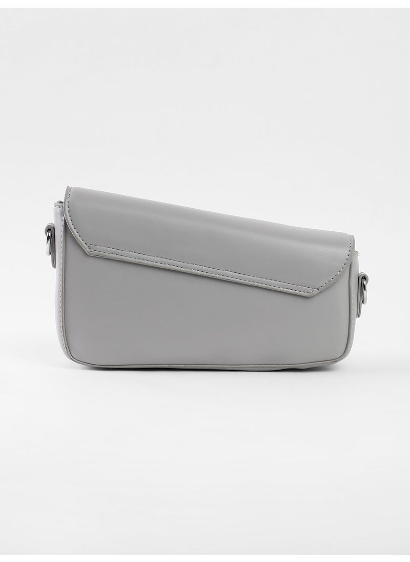 The Asymmetric Link Shoulder Bag - Ash Grey