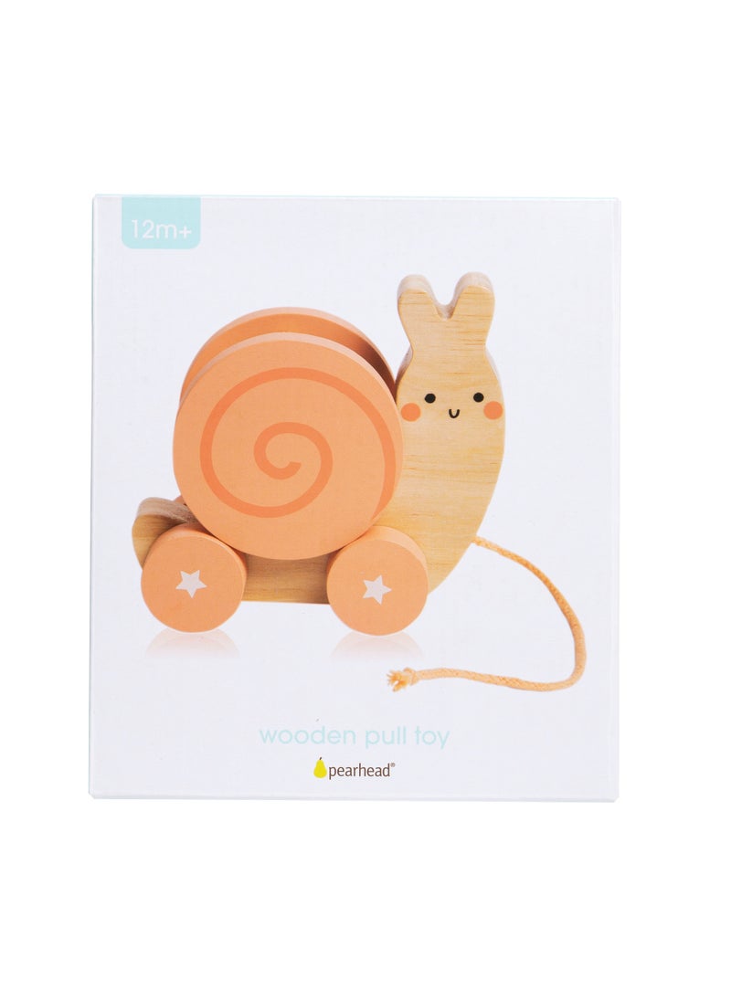 snail wooden pull toy