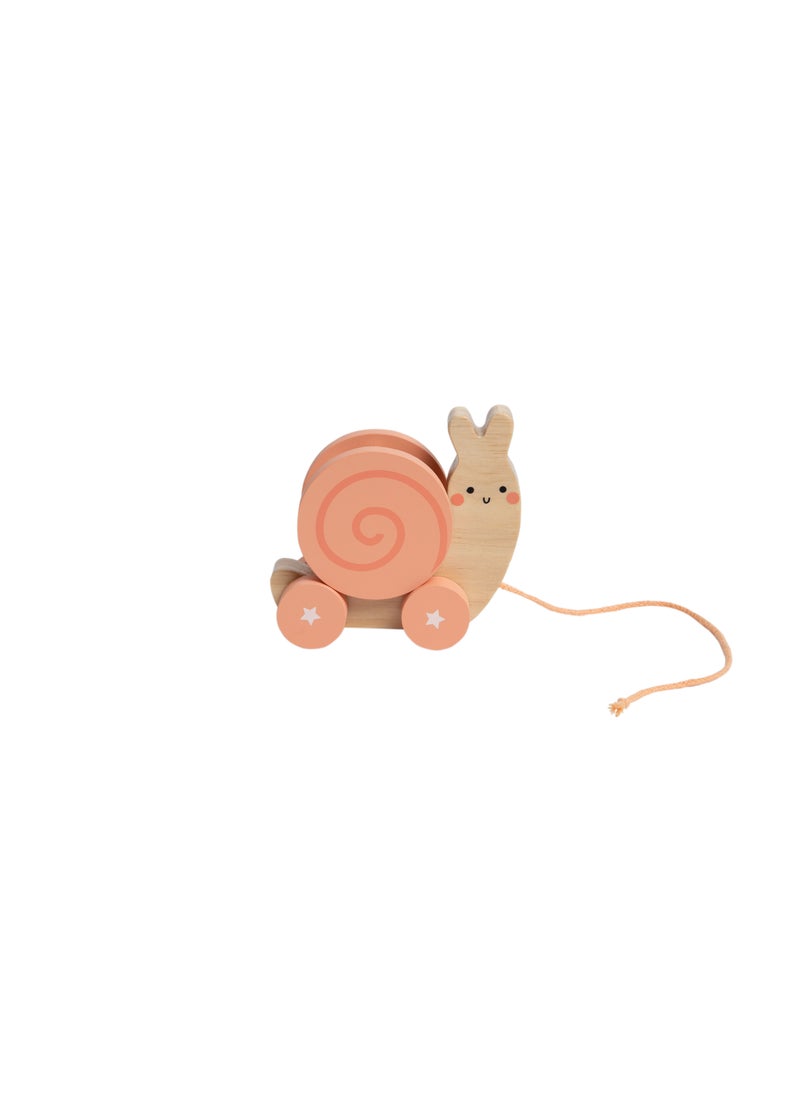 snail wooden pull toy