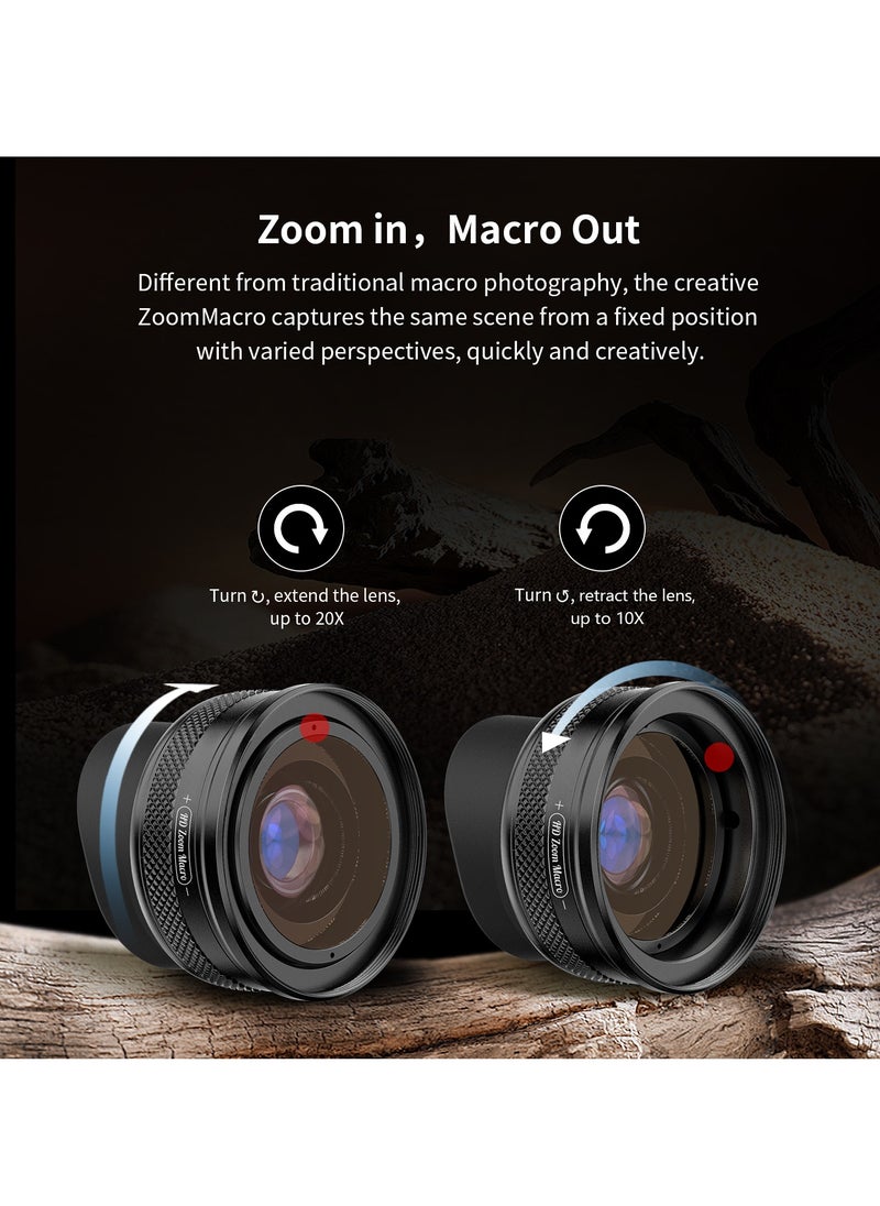 ZM100MM Machine lens Eye Observation Mode Zoom Macro Zoom In Epic For Macro Universal Clamp Micro Lenses For Samsung Iphone And All Smartphones