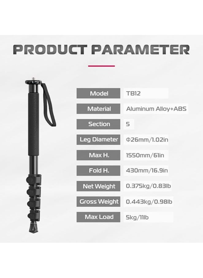 ULANZI TB12 Camera Monopod, 61