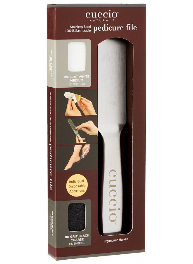 Cuccio Naturale Reusable Stainless Steel Pedicure File Kit