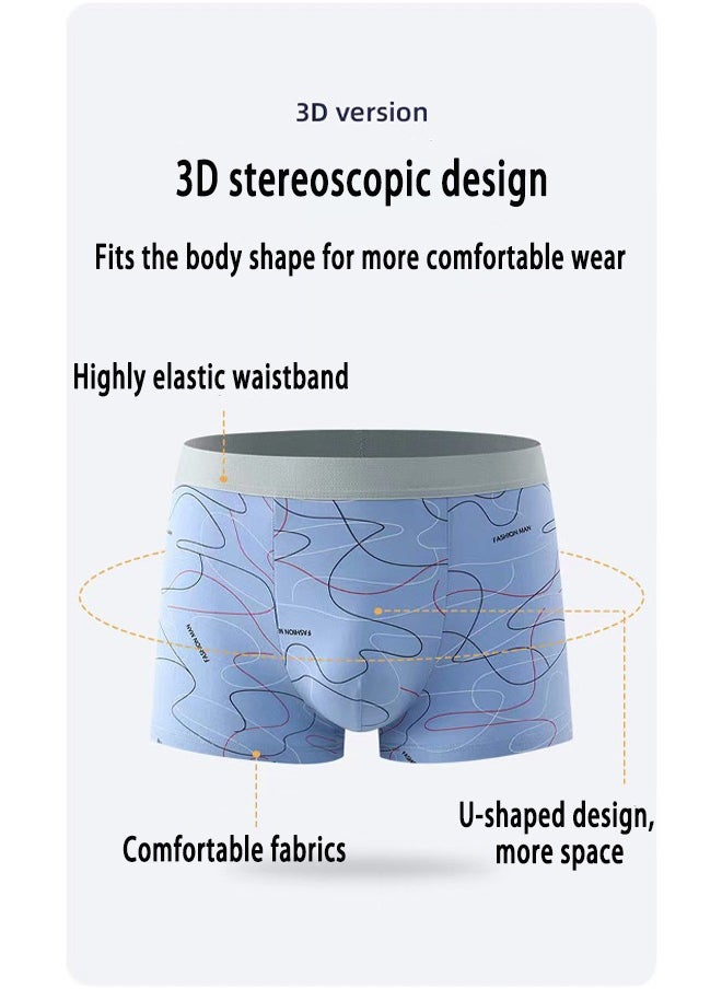 Zeemey 6 Pack Men’s Sort Boxer Briefs & Trunks,Breathable Stretch Cotton Moisture-Wicking Underwear,Modern Fit Low Rise