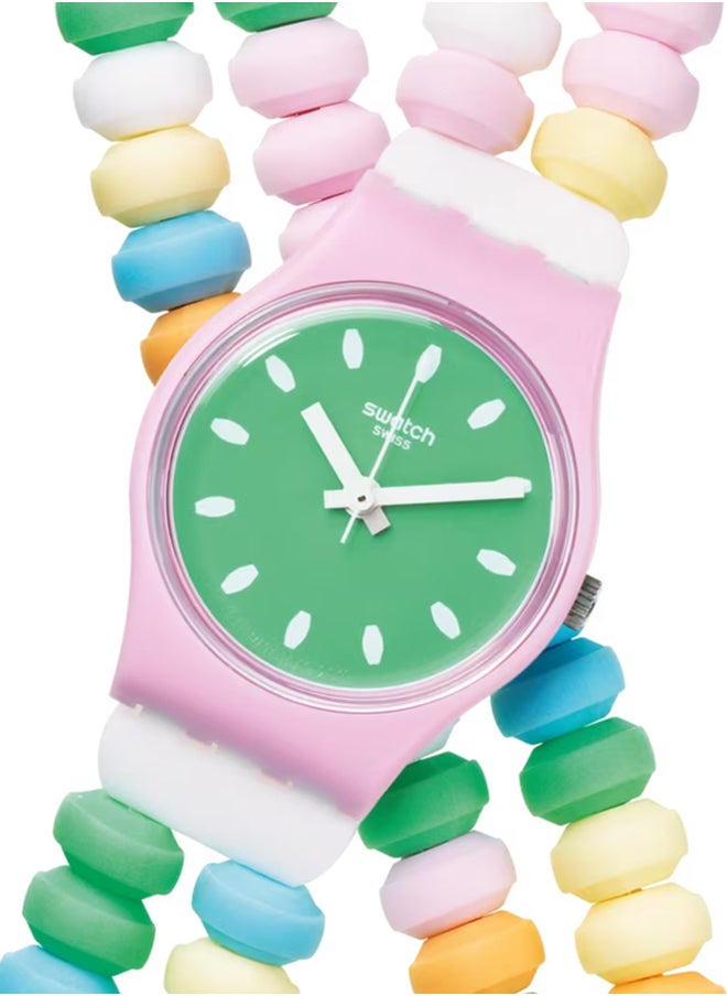 Womens Pink Watch Plastic Quartz Caramellissima S