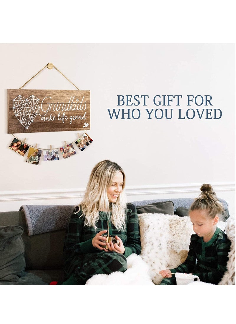 Grandkids Picture Frames Gifts for Grandma Grandpa, Grandkids Photo Frame, Mothers Day Gifts for Grandmother, Grandchildren, Grandkidser Birthday Gifts for Grandparents (13.5 * 5.5 inch)