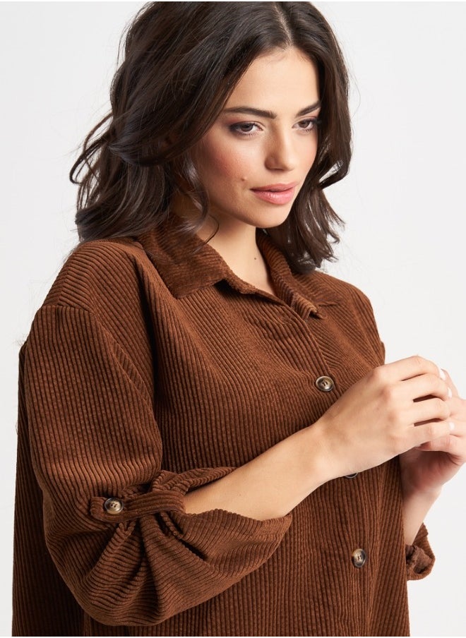 Brown Corduroy Shirt