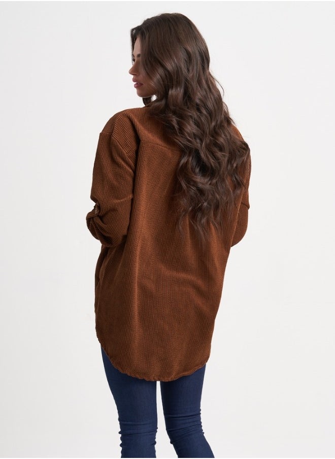 Brown Corduroy Shirt