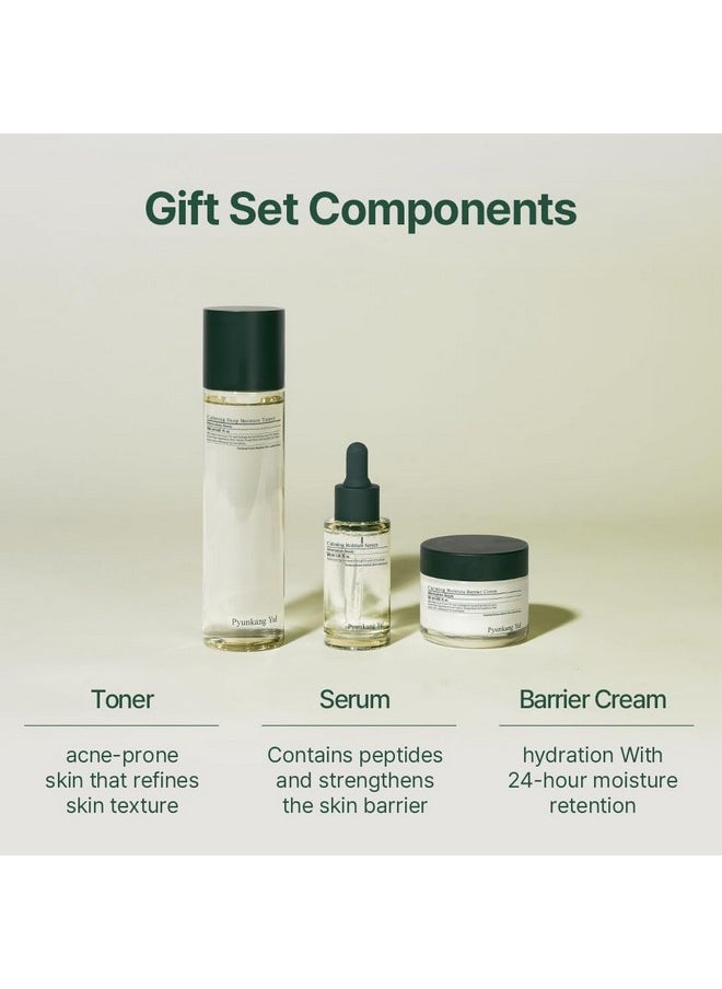 Calming Line Gift Box Set-Korean Facial Skin Care Essential For Daily Moisturizing With Toner, Serum, Cream, Safe On Acne Prone & Sensitive Skin, Vegan & Cruelty Free