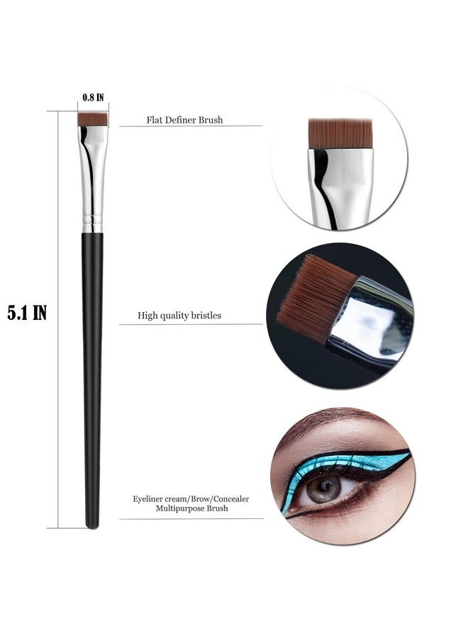 Gled Eyeliner Brush, Jassins Ultra Thin Precision Eyeliner Makeup Brushes Set, Fine Point Eyeliner Brush, Synthetic Bristles Eye Makeup Tool (3 Pcs)