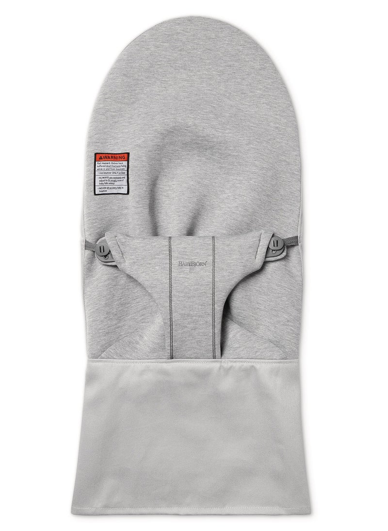 Fabric Seat 3D Jersey Baby Bouncer Bliss Light Grey