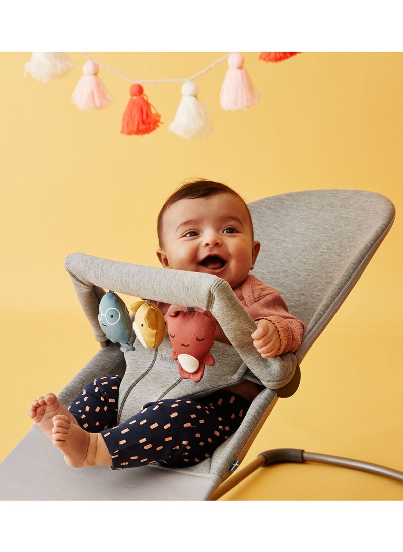 Fabric Seat 3D Jersey Baby Bouncer Bliss Light Grey